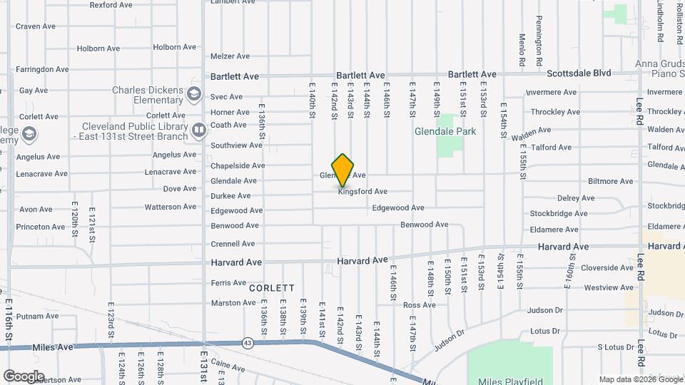 14208 Kingsford Ave Map and Location Details