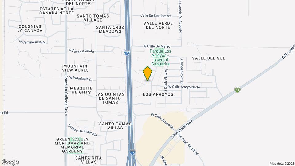 856 W Calle Arroyo Norte Mapa y Detalles de la Ubicación