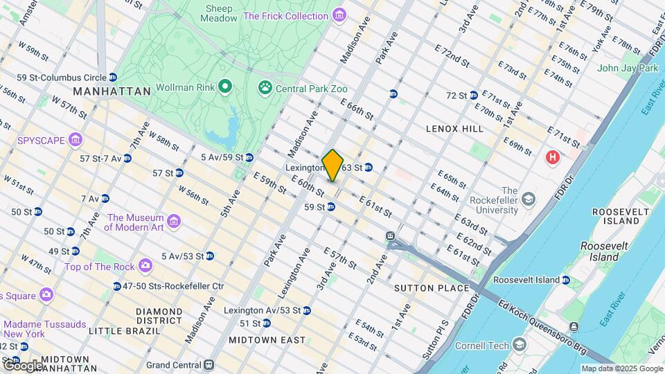 132 East 61st Street Map and Location Details