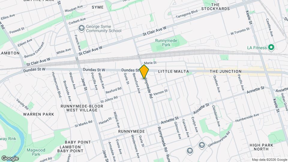 630 Runnymede Rd Map and Location Details