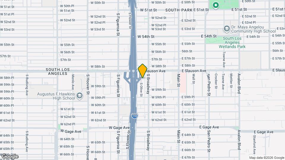 5856 1/2 S Olive St Mapa y Detalles de la Ubicación