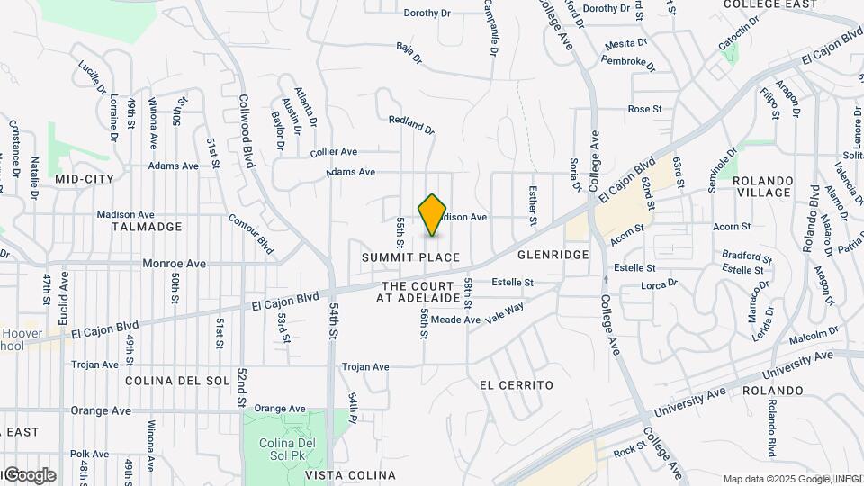 4544 El Cerrito Dr Map and Location Details