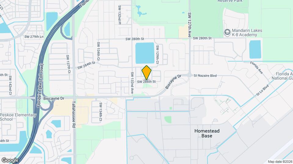 13024 SW 286th Terrace Map and Location Details