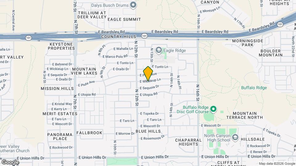 1237 E Wickieup Ln Mapa y Detalles de la Ubicación