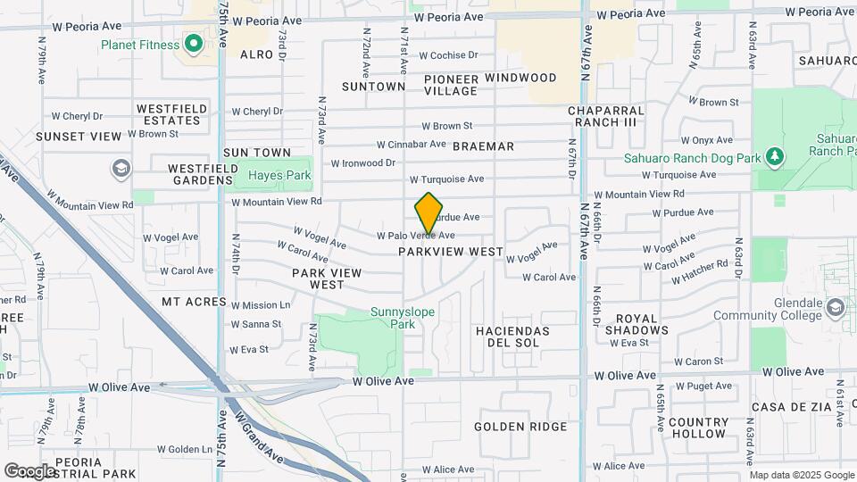 9623 N 70th Dr Map and Location Details