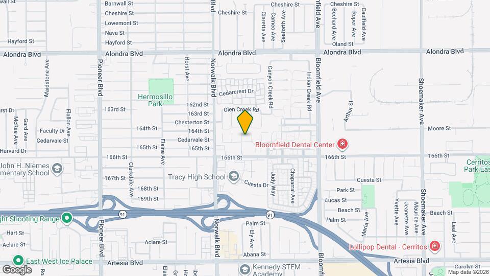 16416 Redwood Dr Map and Location Details