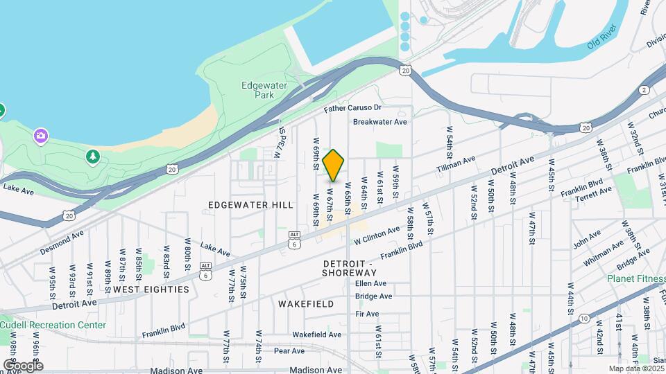 1327 W 67th St Map and Location Details