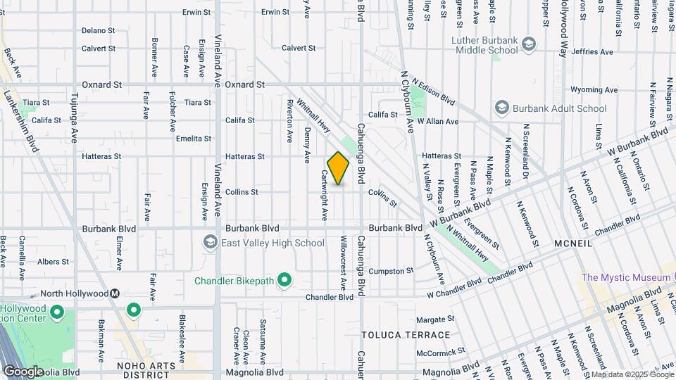 5705 Willowcrest Ave Map and Location Details