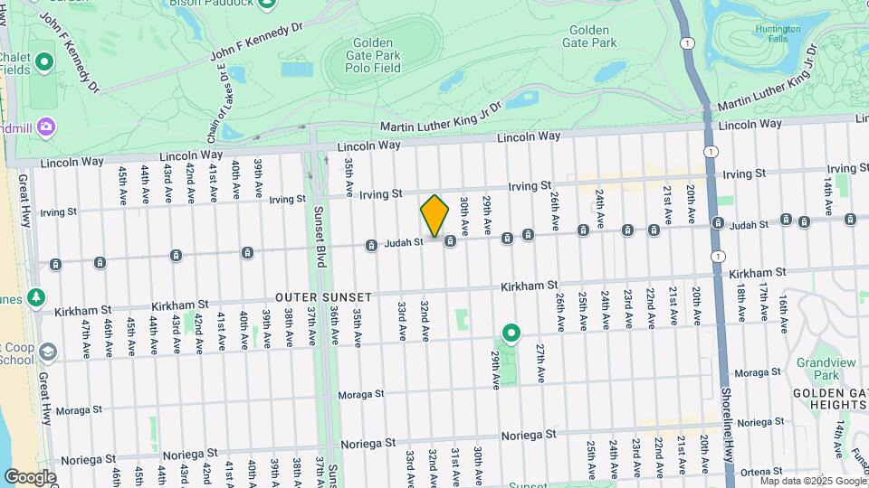 2621 Judah St Map and Location Details