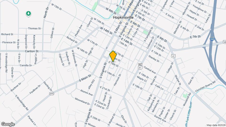 303 E 18th St Map and Location Details