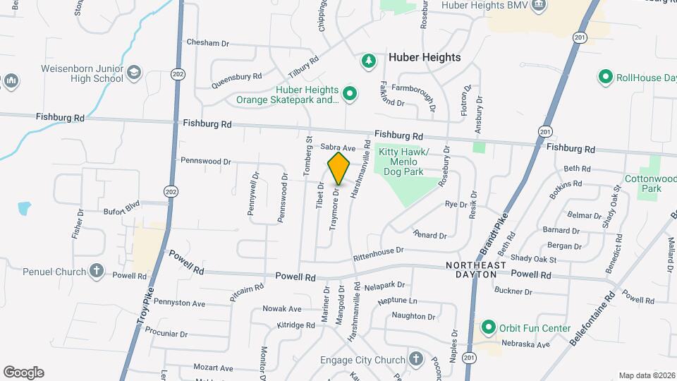 5784 Traymore Dr Map and Location Details