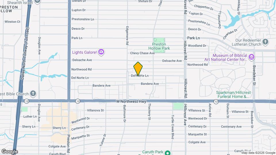 6432 Del Norte Ln Map and Location Details