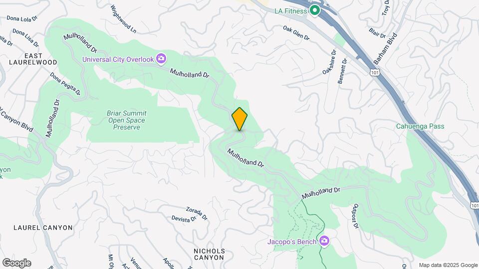 7484 Mulholland Dr Map and Location Details