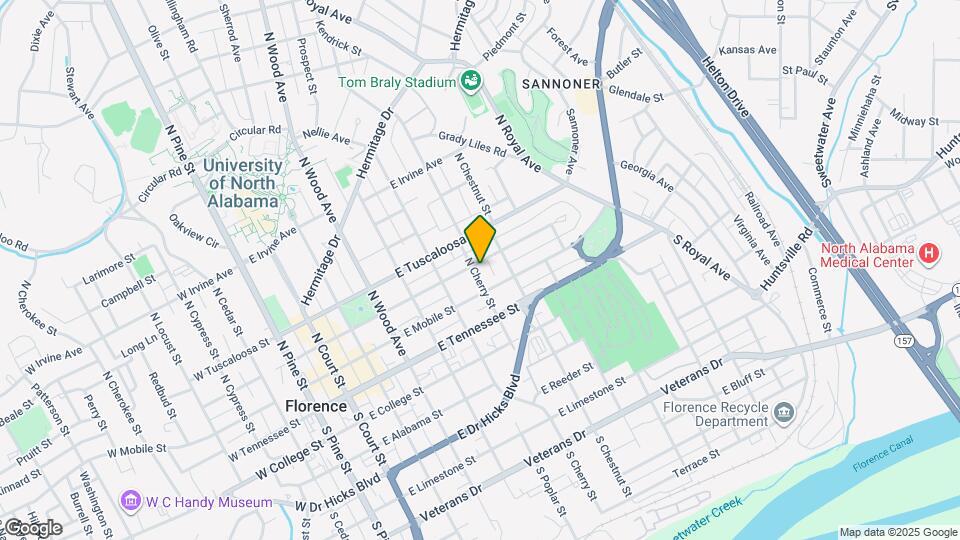 600 E Tombigbee St Map and Location Details