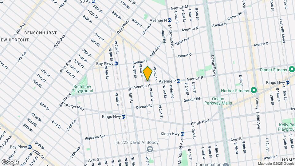 295 Avenue P Map and Location Details