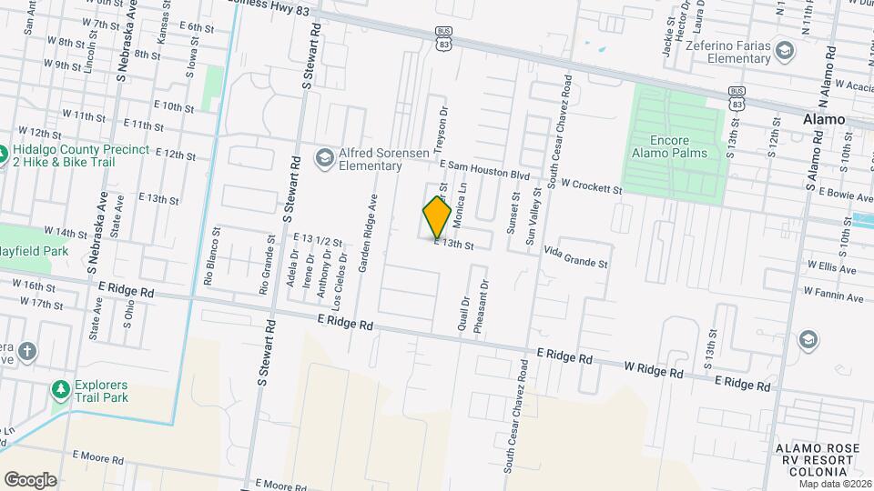 913 E 13th St, Unit 1 Map and Location Details