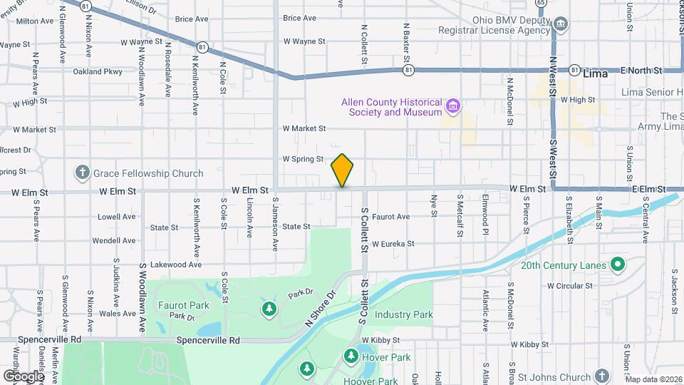 825 W Elm St Map and Location Details