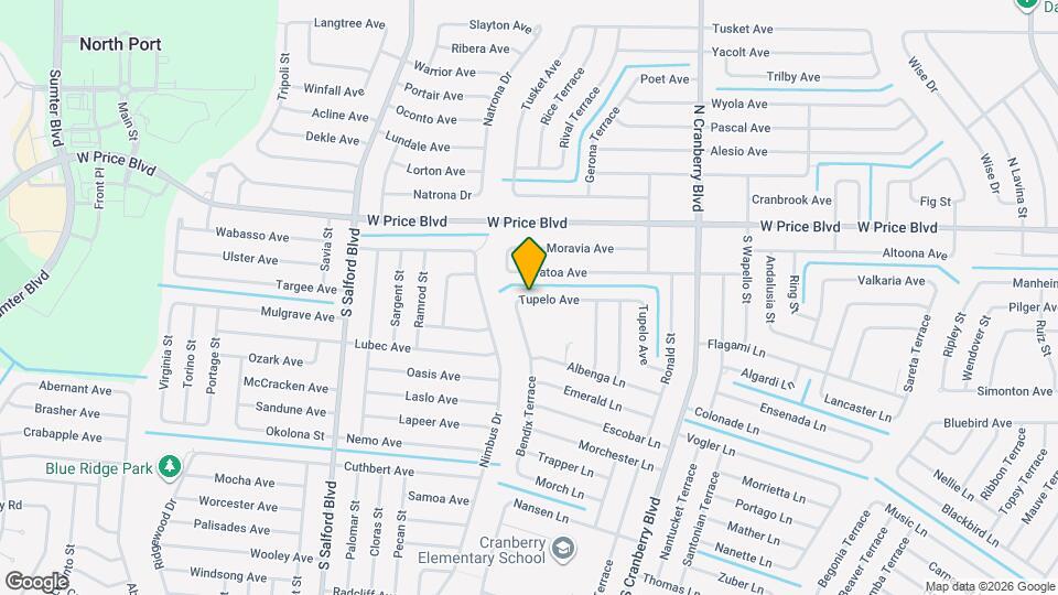 3460 Tupelo Ave Map and Location Details