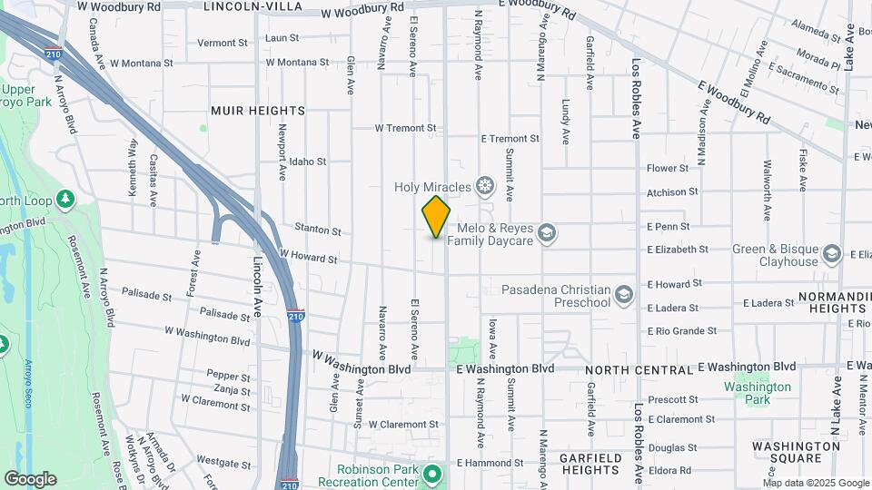 1627 N Fair Oaks Ave Map and Location Details