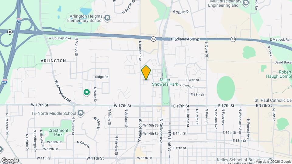 1442 N Kinser Pike Map and Location Details