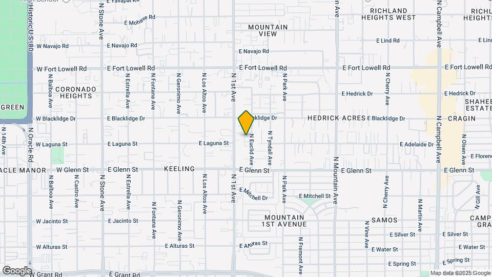 2919 N Euclid Ave Map and Location Details