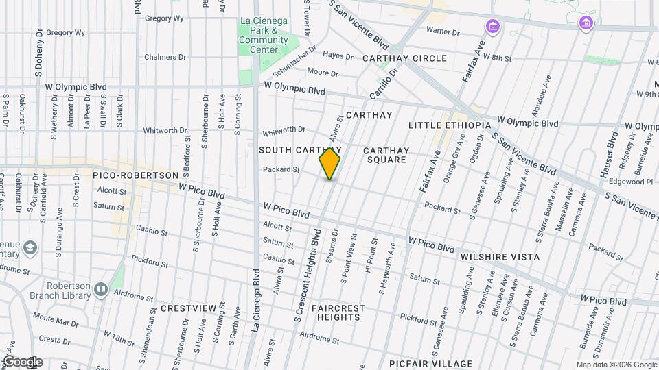 1201 S Crescent Heights Blvd Map and Location Details