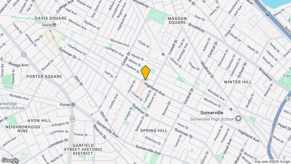 235 A Highland Ave Map and Location Details