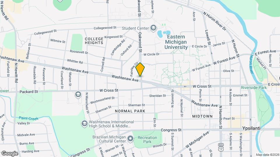 1002 Washtenaw Ave Map and Location Details