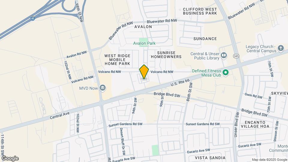 9201 Central Ave NW Map and Location Details