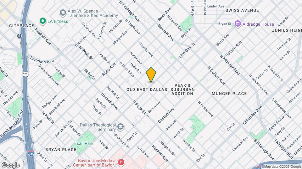 4545 Live Oak St Map and Location Details