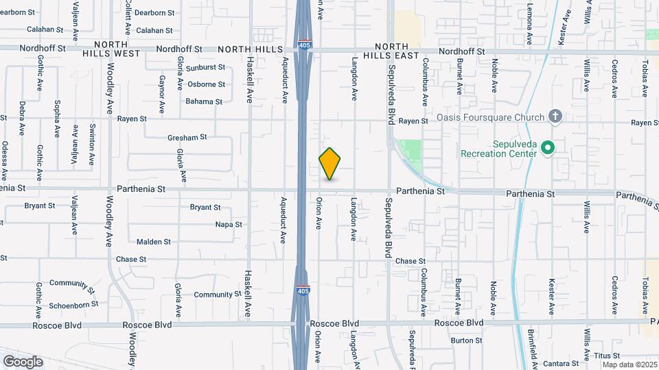 15555 Parthenia St, Unit 120 Map and Location Details