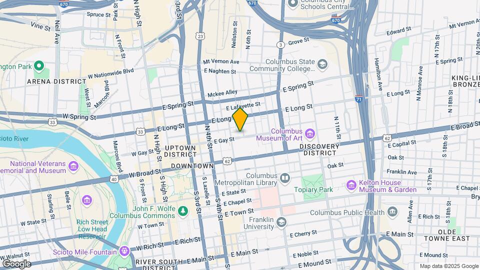 260 E Gay St Map and Location Details
