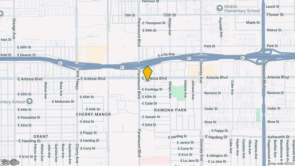 2890 E Artesia Blvd Map and Location Details