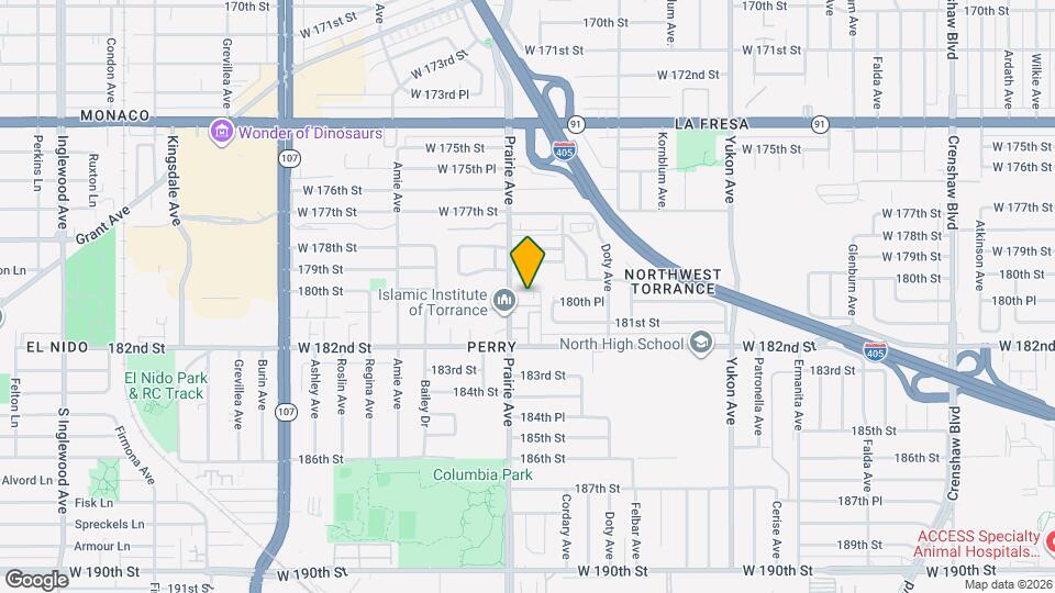 18020 Prairie Ave Map and Location Details