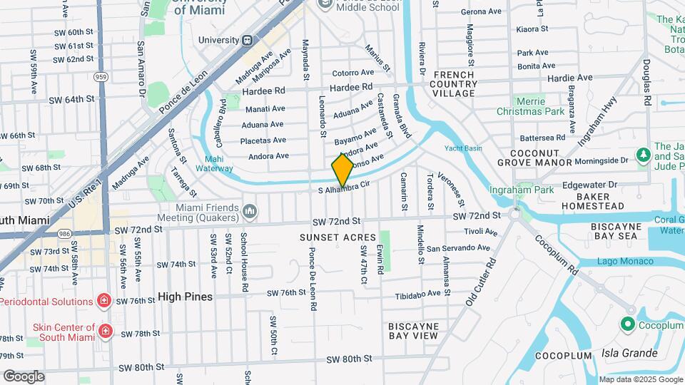 936 S Alhambra Cir Map and Location Details