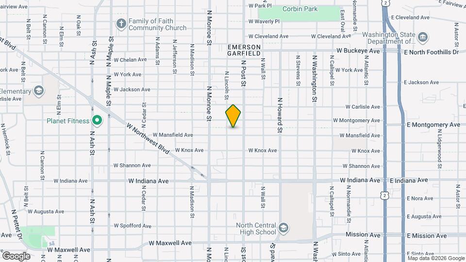 826 W Mansfield Ave Map and Location Details