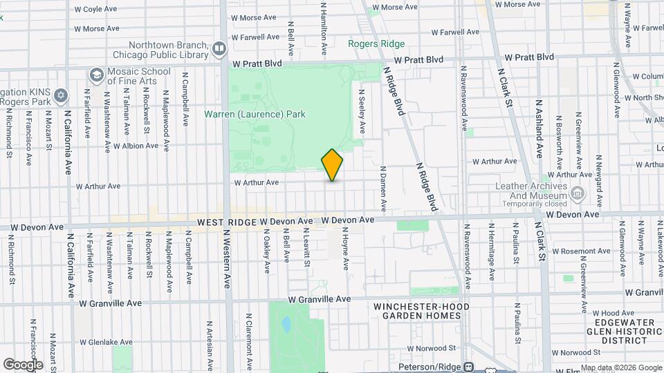 2115 W Arthur Ave, Unit 3 Map and Location Details