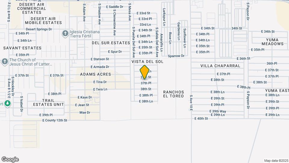 9638 E 37th Pl Map and Location Details