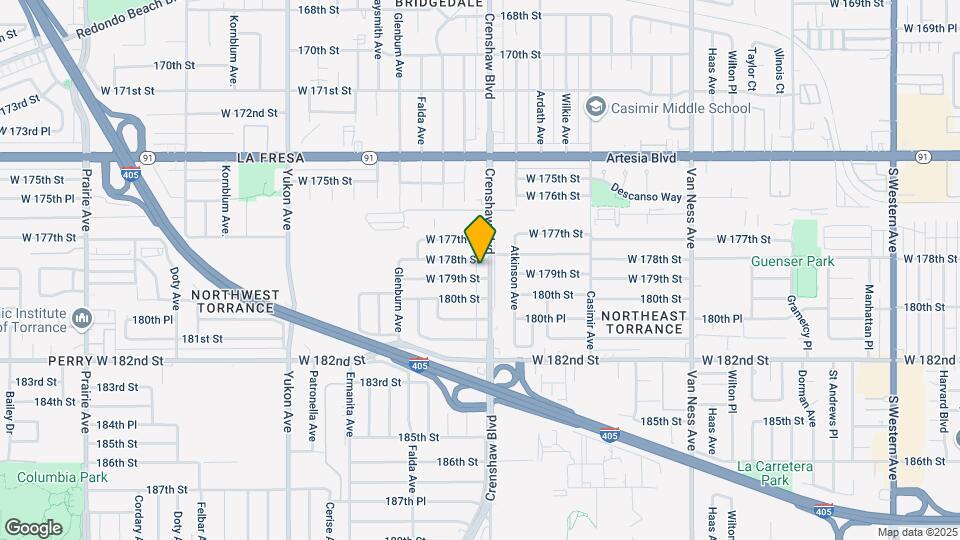 17815 Crenshaw Blvd Mapa y Detalles de la Ubicación