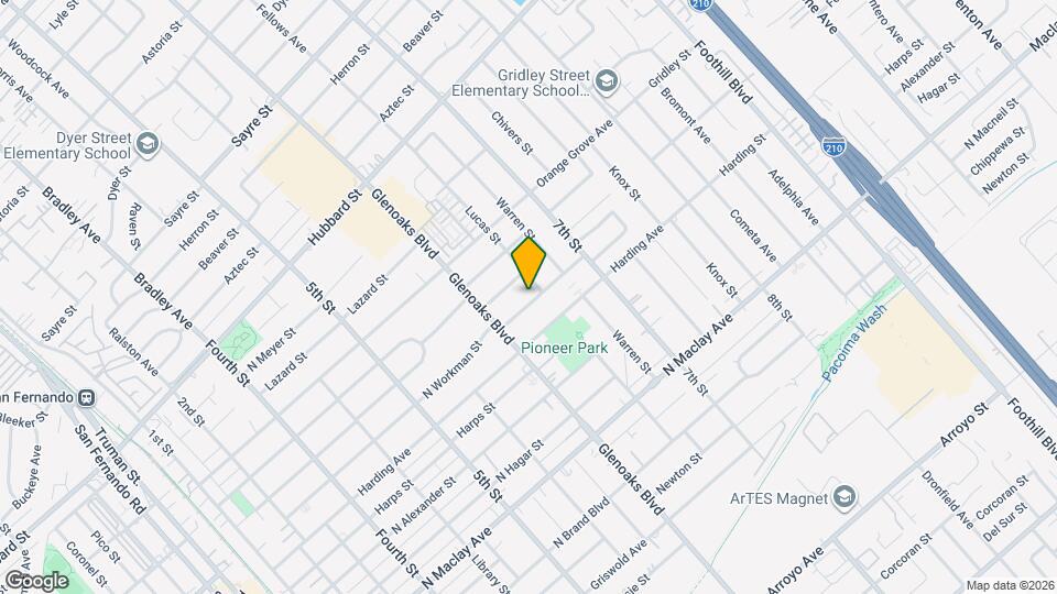 863 N Workman St Map and Location Details