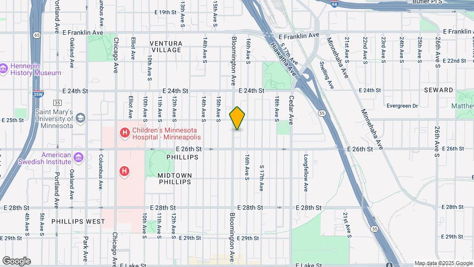 2521 Bloomington Avenue Map and Location Details