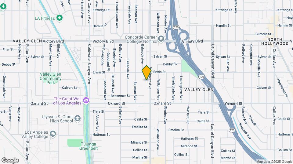6125 Whitsett Ave Map and Location Details