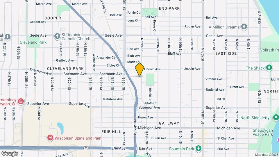 1722 N 13th St Map and Location Details