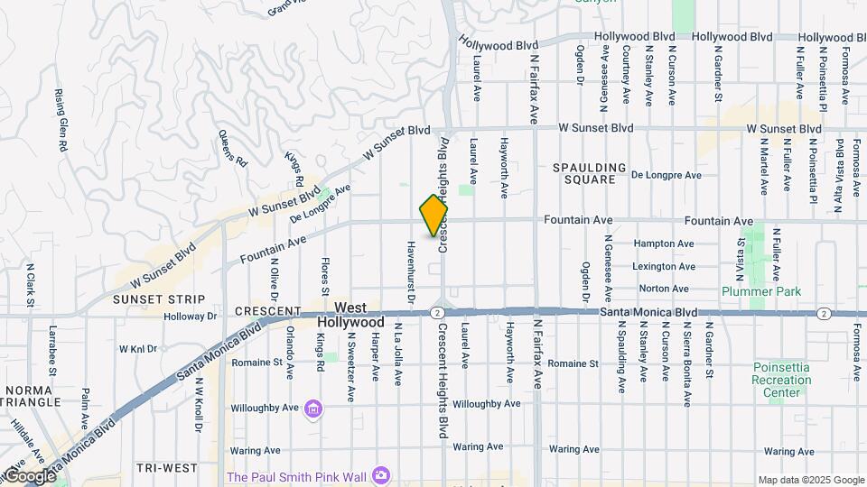 1251 N Crescent Heights Blvd Mapa y Detalles de la Ubicación