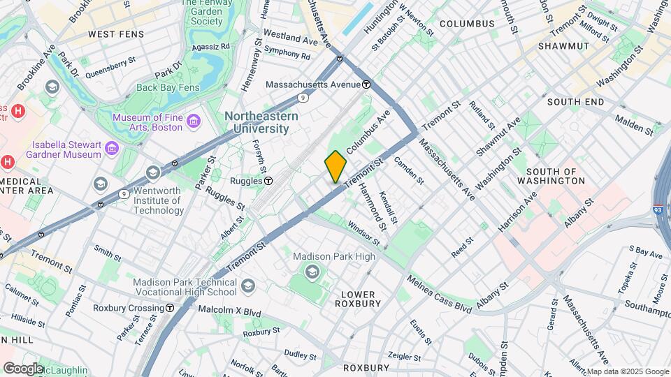 1027 Tremont St, Unit 1 Map and Location Details