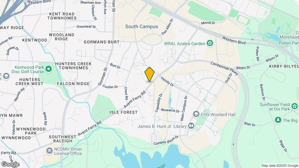 2502 Avent Ferry Rd Map and Location Details