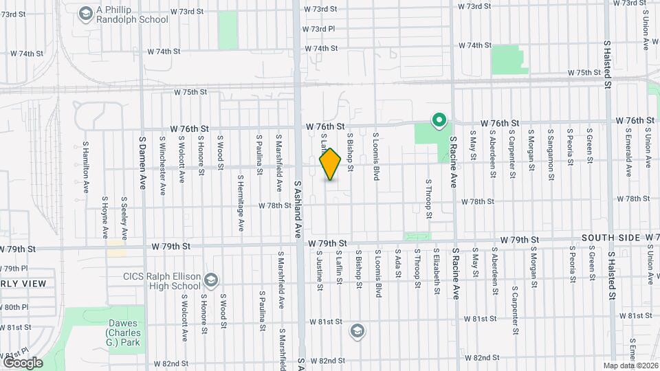 7729 S Laflin St Map and Location Details