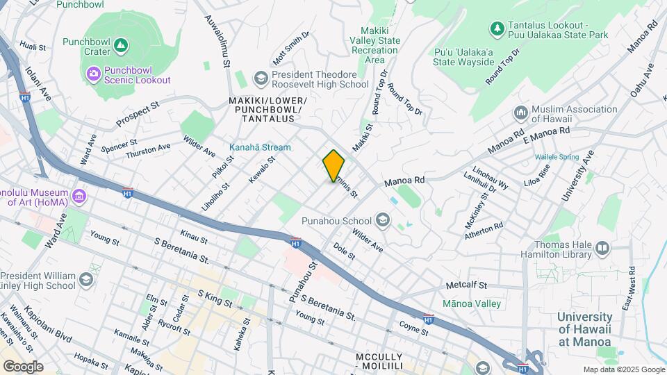 1718 Anapuni St Map and Location Details