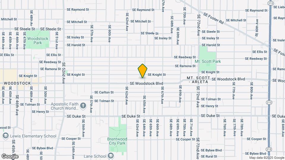 6425 SE Woodstock Blvd Map and Location Details