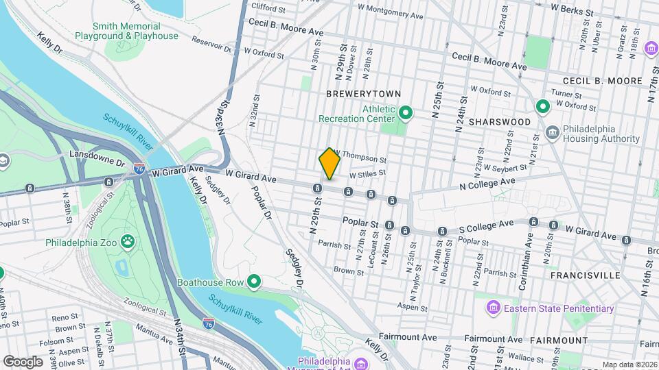 2831 W Girard Ave Map and Location Details